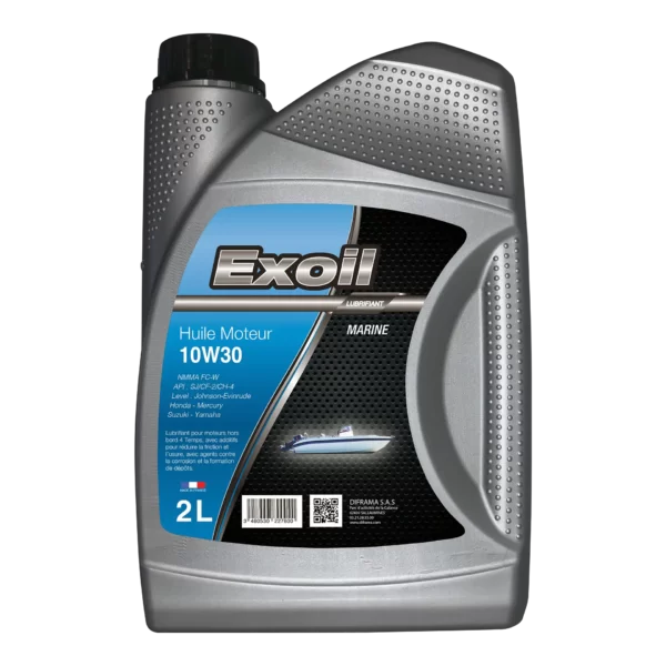 Exoil - Bidon d'huile moteur 10W30 Hors-bord - 2L
